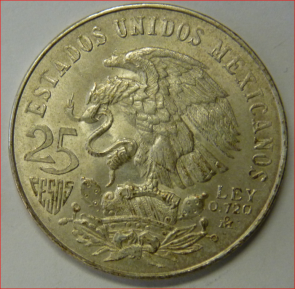 Mexico 25 pesos 1968 KM479.1